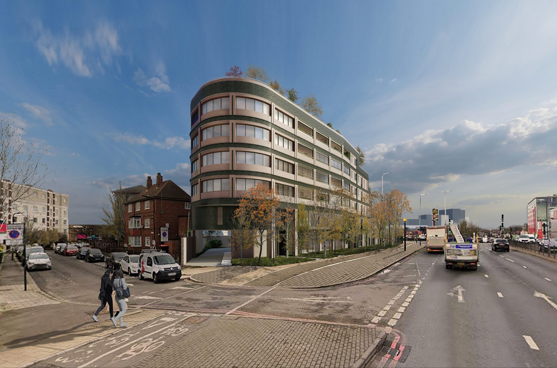 RW_Front Visualisation in Context © Belsize Architects (REDUCED)